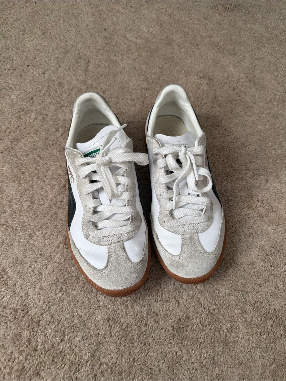 Puma White suede Superliga Sneakers